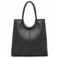 Women's elegant PU Tote, Faux Leather Double Compartment 14" Laptop Business Tote multi-pocket